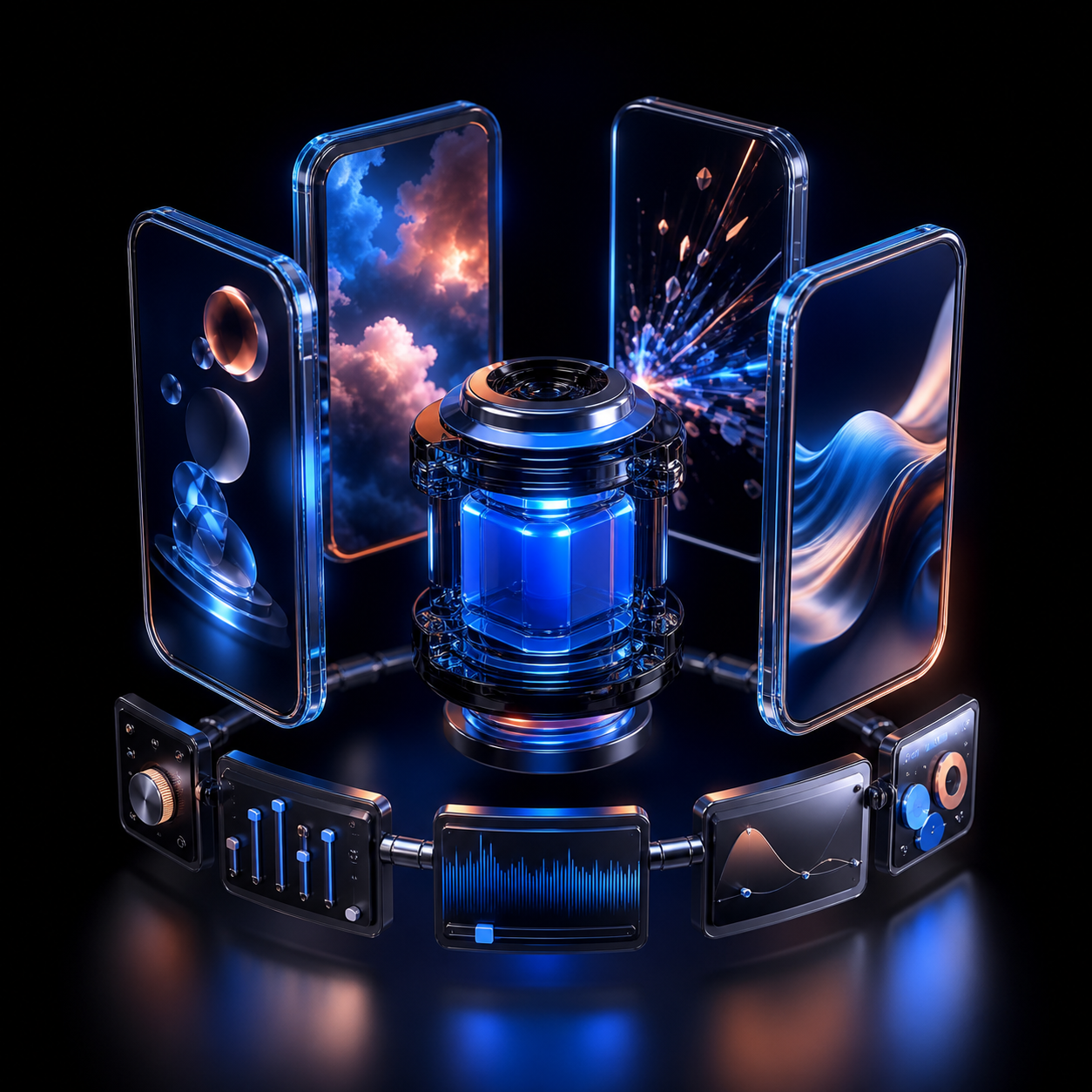3D-обложка услуги «Пакет из четырёх video-template»
